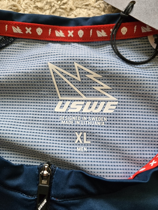 USWE Skarp Gravel Jersey Mens XL Full Zip Cycling Moonlite Ocean - Picture 2 of 12